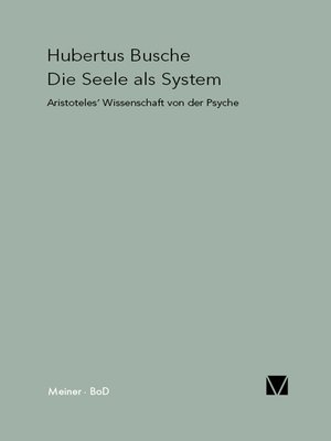cover image of Die Seele als System